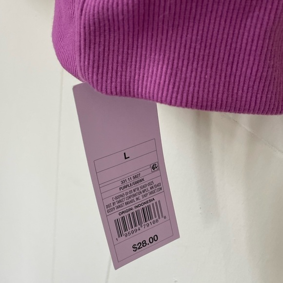 Wild Fable NEW Purple Velour Quarter Zip Pullover Top ~ NWT Size Large - Picture 10 of 16